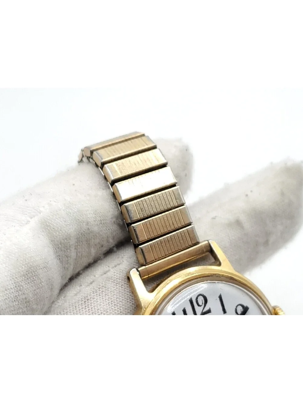 Vintage Timex Marlin Big Reader Mechanical  30mm Watch Running Gold Tone